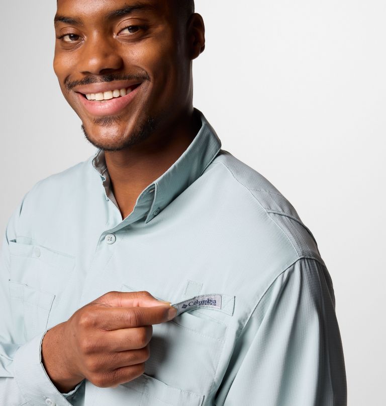 Men’s PFG Tamiami II Long Sleeve Shirt - Tall, Color: Crushed Blue, image 5