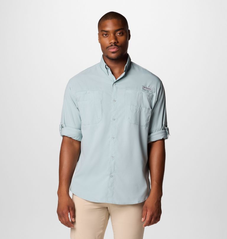 Men’s PFG Tamiami II Long Sleeve Shirt - Tall, Color: Crushed Blue, image 7