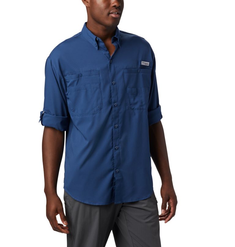 Men’s PFG Tamiami II Long Sleeve Shirt - Tall, Color: Carbon, image 5
