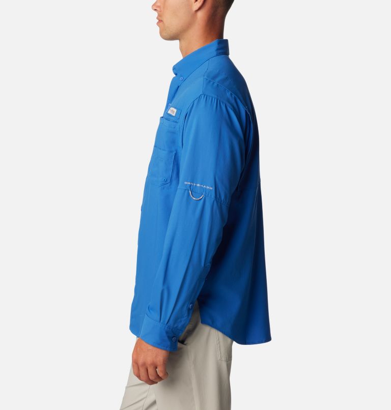 Thumbnail: Men’s PFG Tamiami II Long Sleeve Shirt - Tall, Color: Vivid Blue, image 3
