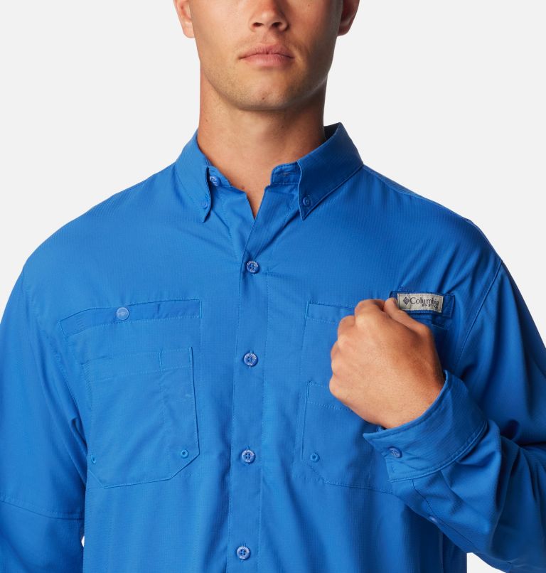 Men’s PFG Tamiami II Long Sleeve Shirt - Tall, Color: Vivid Blue, image 4
