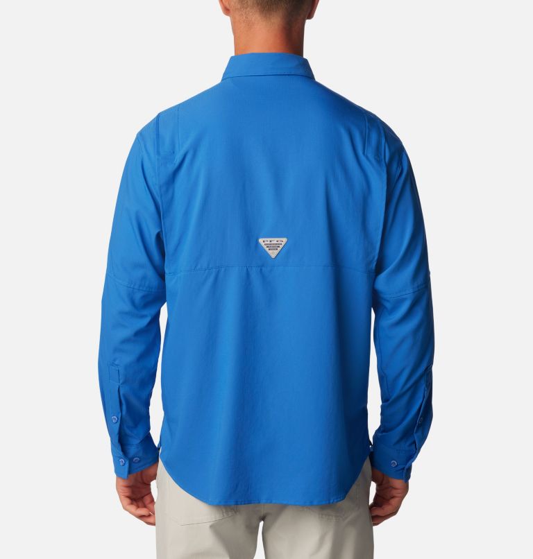 Thumbnail: Men’s PFG Tamiami II Long Sleeve Shirt - Tall, Color: Vivid Blue, image 2