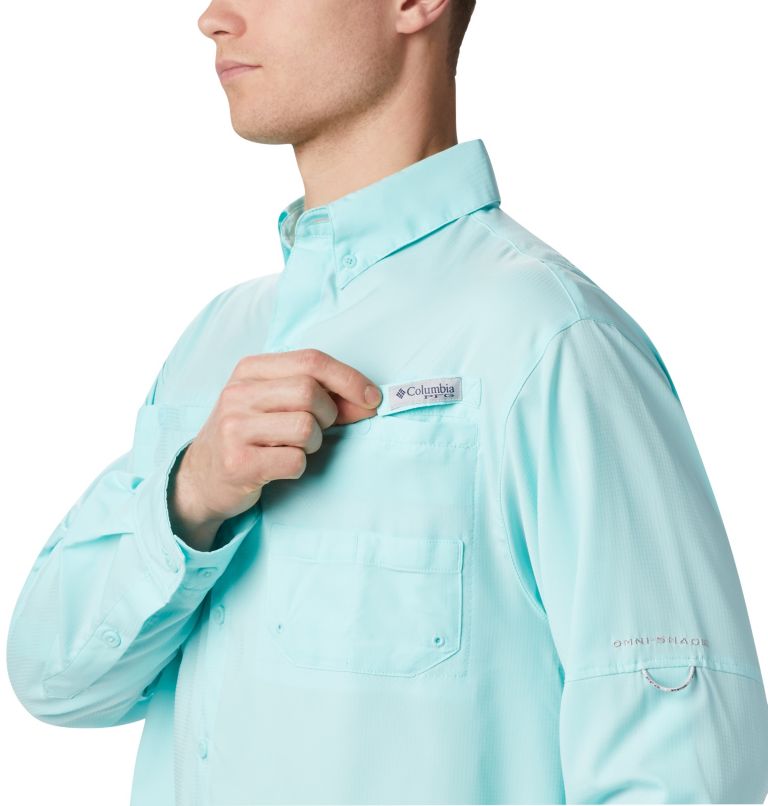 Men’s PFG Tamiami II Long Sleeve Shirt - Tall, Color: Gulf Stream, image 4