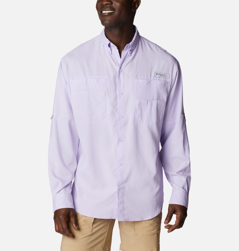 Thumbnail: Men’s PFG Tamiami II Long Sleeve Shirt - Tall, Color: Soft Violet, image 1