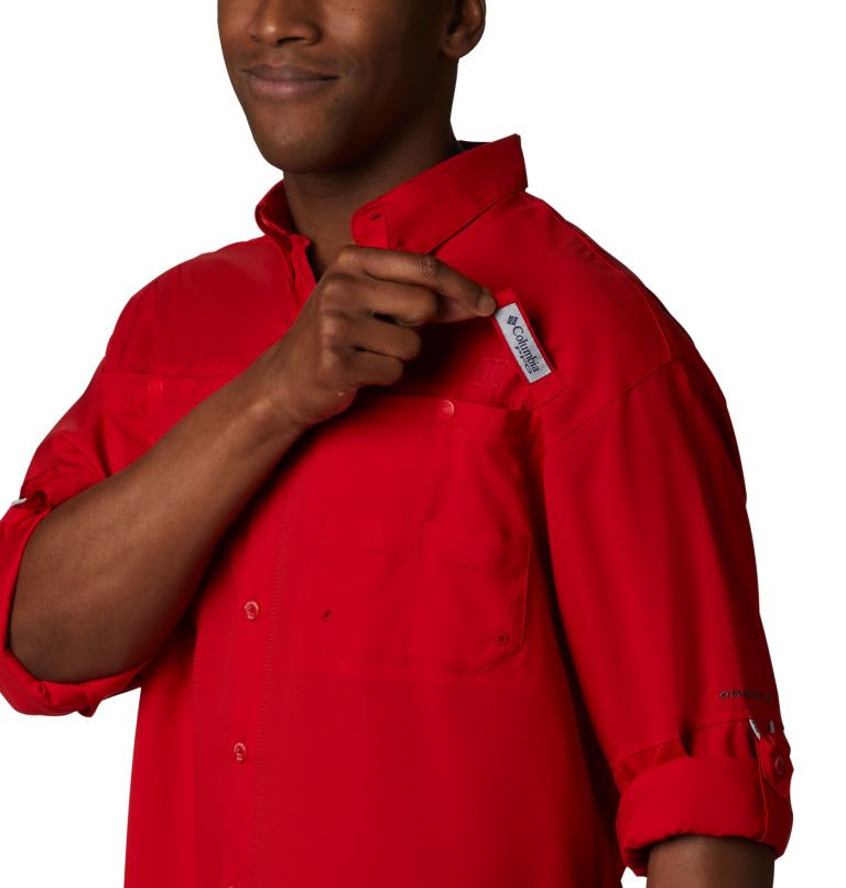 Thumbnail: Men’s PFG Tamiami II Long Sleeve Shirt - Tall, Color: Red Spark, image 5