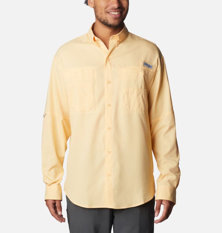 Thumbnail: Men’s PFG Tamiami II Long Sleeve Shirt - Tall, Color: Cocoa Butter, image 1
