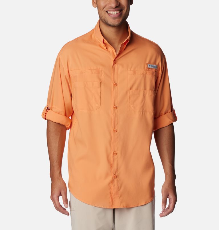 Men’s PFG Tamiami II Long Sleeve Shirt - Tall, Color: Orange Reef, image 6