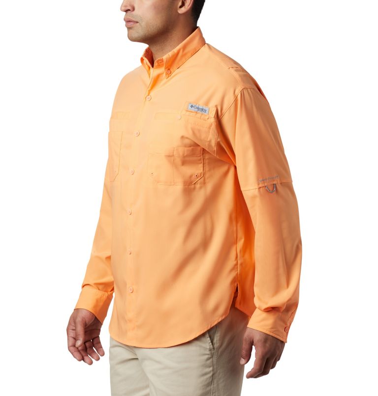 Men’s PFG Tamiami II Long Sleeve Shirt - Tall, Color: Bright Nectar, image 3