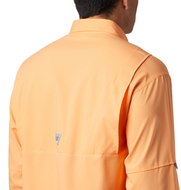 Thumbnail: Men’s PFG Tamiami II Long Sleeve Shirt - Tall, Color: Bright Nectar, image 5