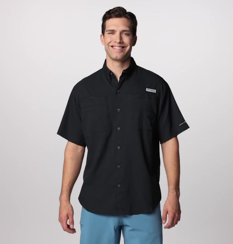 Men’s PFG Tamiami II Short Sleeve Shirt, Color: Black