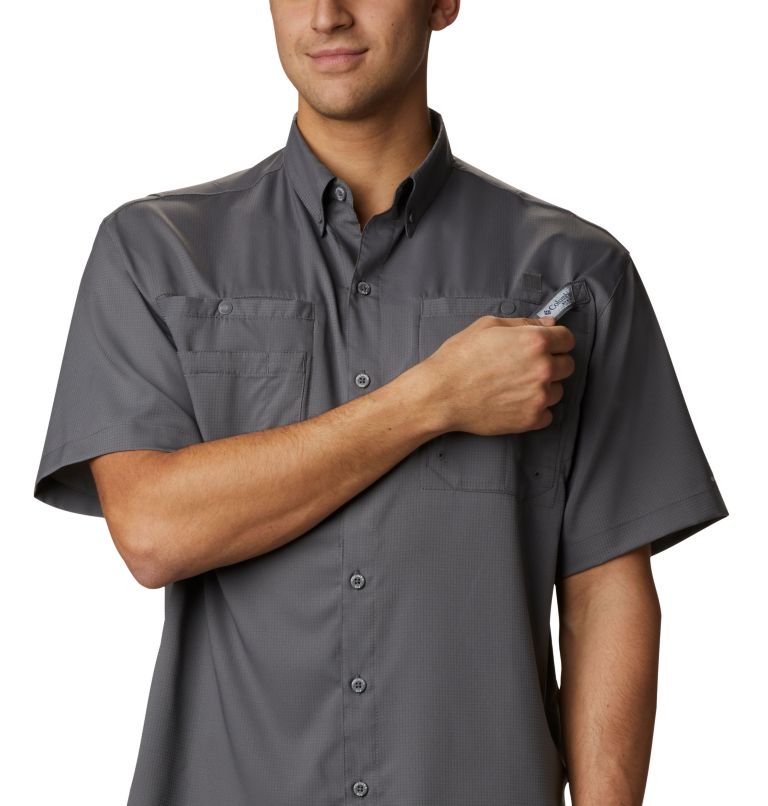 Thumbnail: Men’s PFG Tamiami II Short Sleeve Shirt, Color: City Grey, image 4