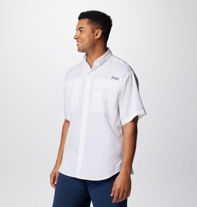 Men’s PFG Tamiami II Short Sleeve Shirt, Color: White, image 4