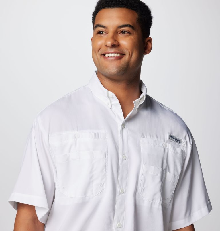 Men’s PFG Tamiami II Short Sleeve Shirt, Color: White, image 5