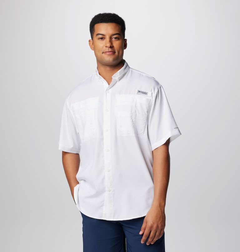 Men’s PFG Tamiami II Short Sleeve Shirt, Color: White, image 1
