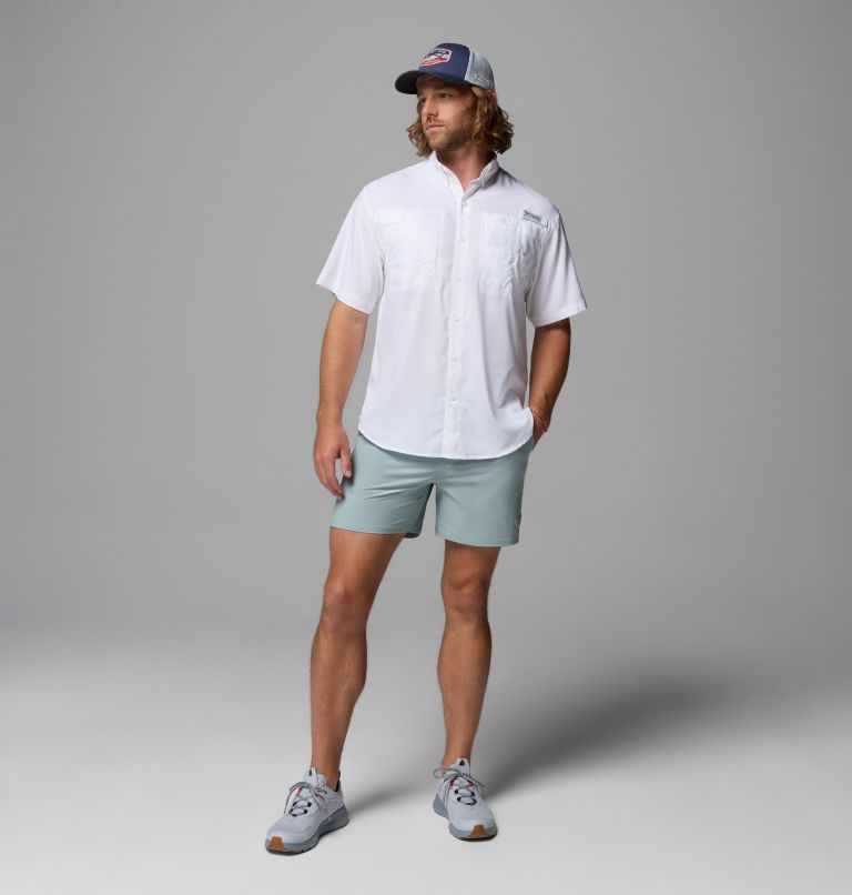 Men’s PFG Tamiami II Short Sleeve Shirt, Color: White, image 2