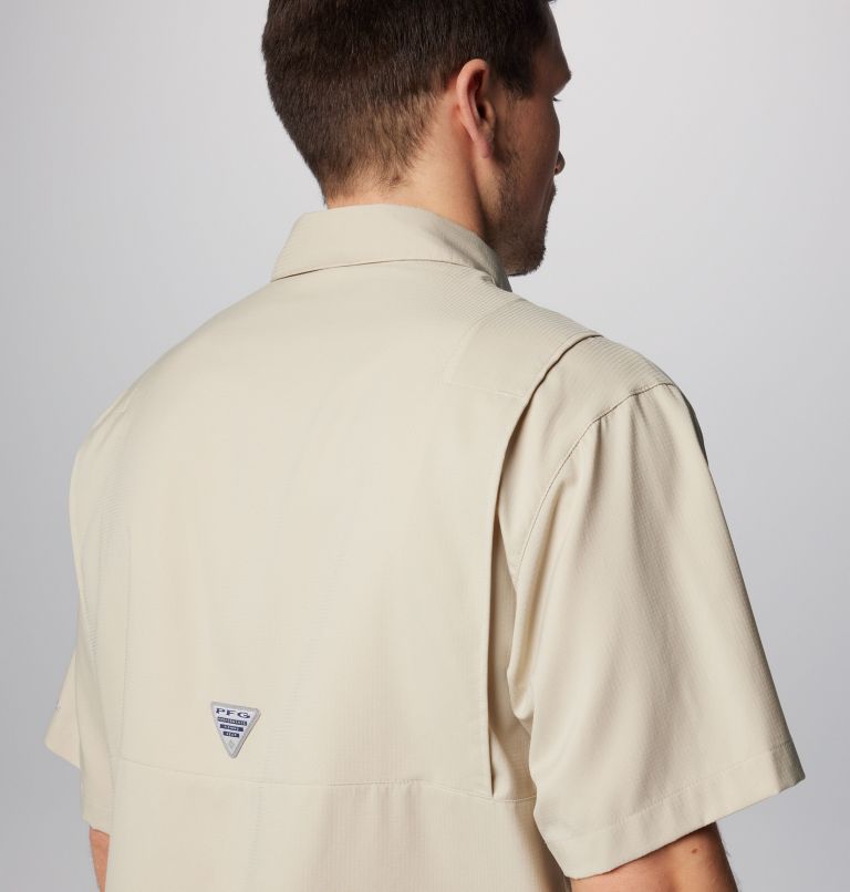 Columbia, Shirts, Columbia Sportswear Fishing Shirt Mens Med Vented Short  Sleeve Beige Button Up