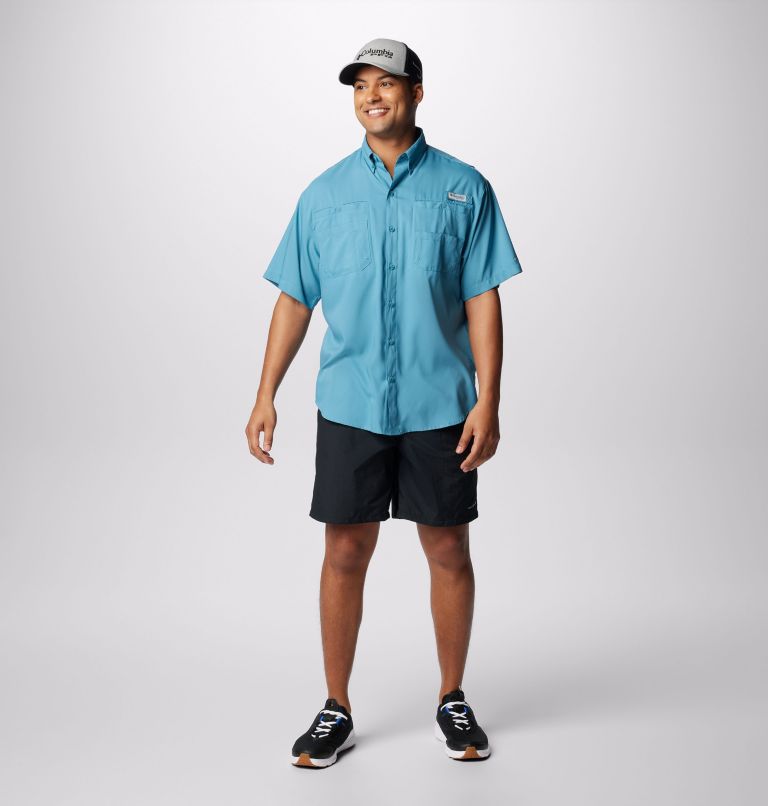 Men’s PFG Tamiami II Short Sleeve Shirt, Color: Canyon Blue, image 3