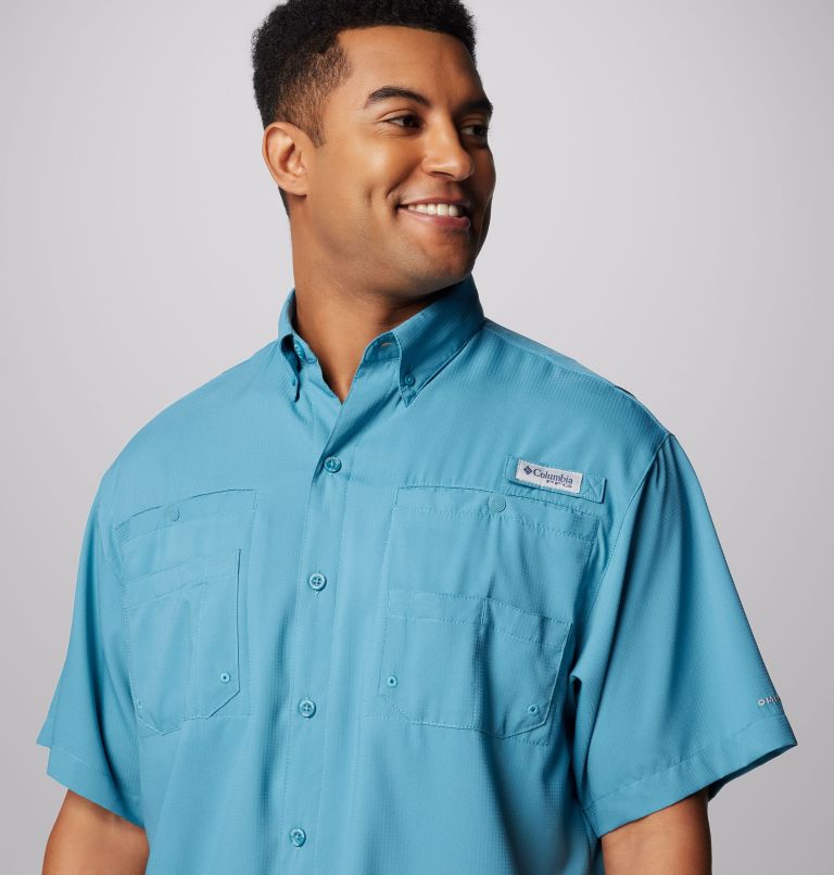 Men’s PFG Tamiami II Short Sleeve Shirt, Color: Canyon Blue, image 5