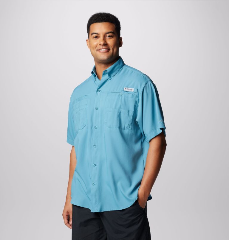 Thumbnail: Men’s PFG Tamiami II Short Sleeve Shirt, Color: Canyon Blue, image 1