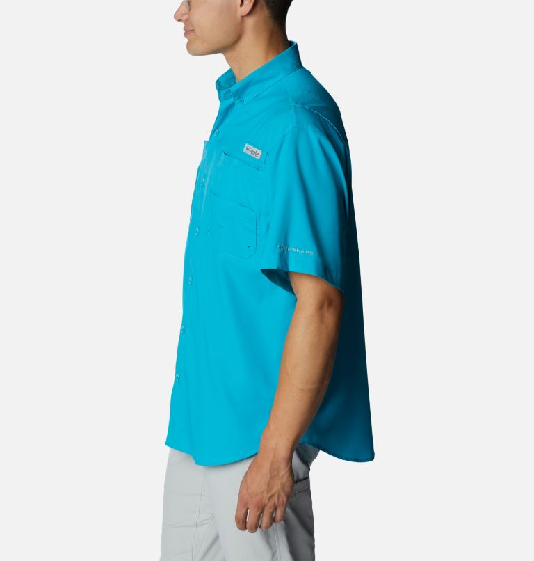 Men’s PFG Tamiami II Short Sleeve Shirt, Color: Ocean Teal, image 3