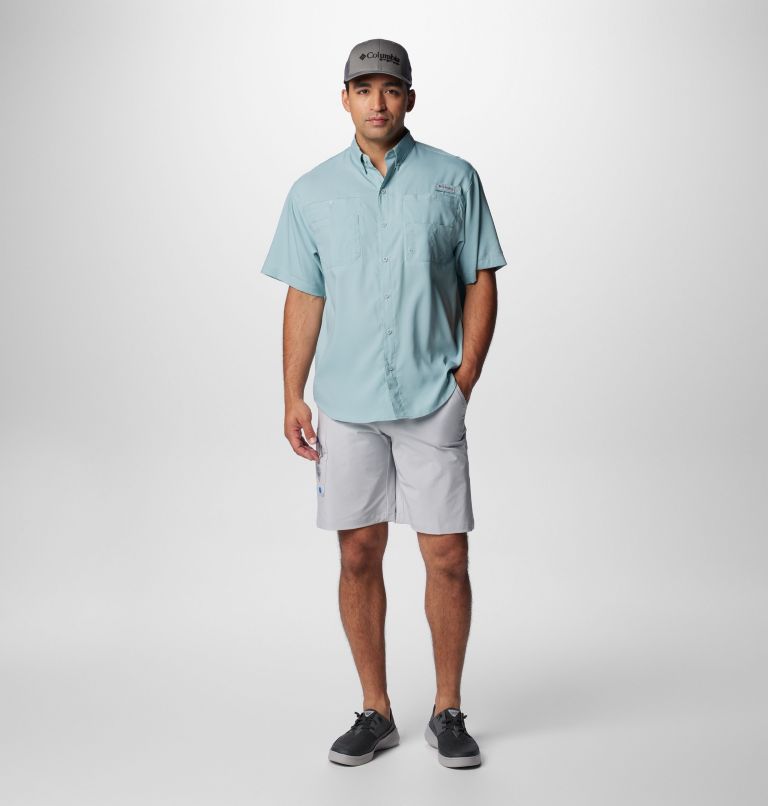 Men’s PFG Tamiami II Short Sleeve Shirt, Color: Crushed Blue, image 3