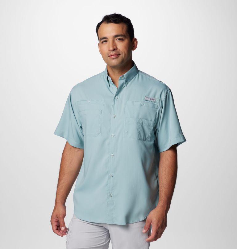 Men’s PFG Tamiami II Short Sleeve Shirt, Color: Crushed Blue, image 1
