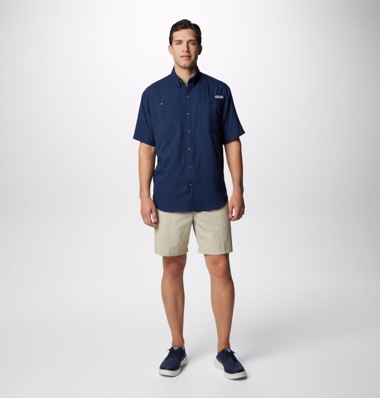 Men’s PFG Tamiami II Short Sleeve Shirt, Color: Collegiate Navy, image 3