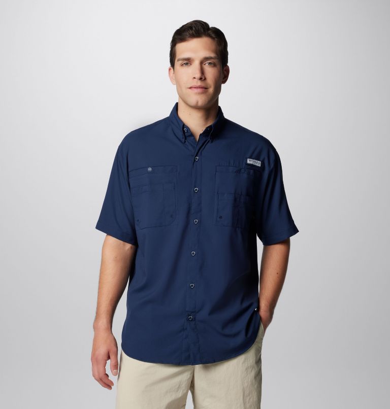 Men’s PFG Tamiami II Short Sleeve Shirt, Color: Collegiate Navy, image 1
