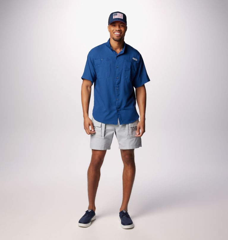 Men’s PFG Tamiami II Short Sleeve Shirt, Color: Carbon, image 3