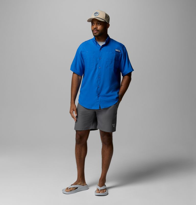 Men’s PFG Tamiami II Short Sleeve Shirt, Color: Vivid Blue, image 2