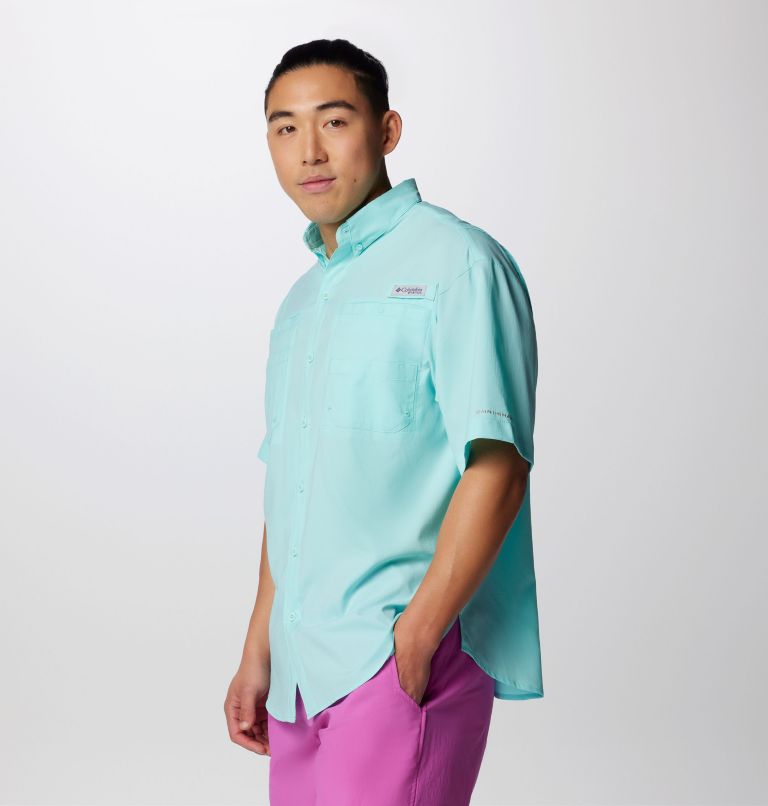 Men’s PFG Tamiami II Short Sleeve Shirt, Color: Gulf Stream, image 4