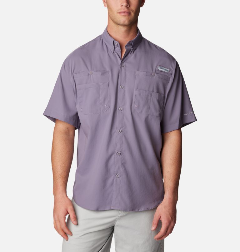 Thumbnail: Men’s PFG Tamiami II Short Sleeve Shirt, Color: Granite Purple, image 1