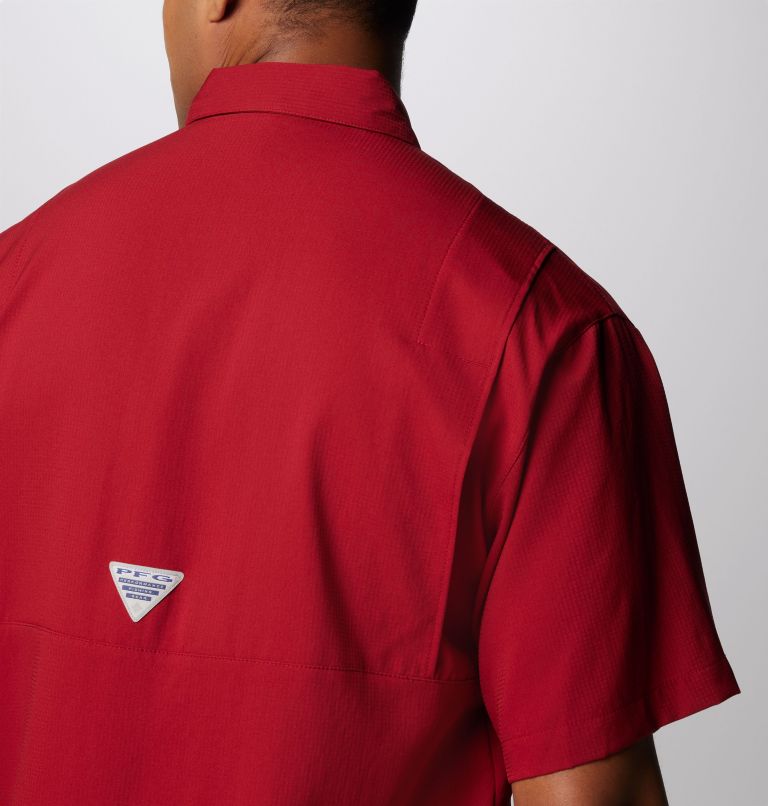 Thumbnail: Men’s PFG Tamiami II Short Sleeve Shirt, Color: Beet, image 6