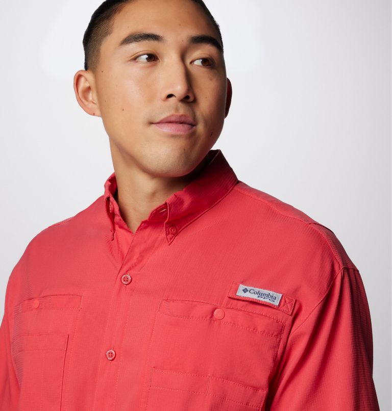 Men’s PFG Tamiami II Short Sleeve Shirt, Color: Sunset Red, image 5