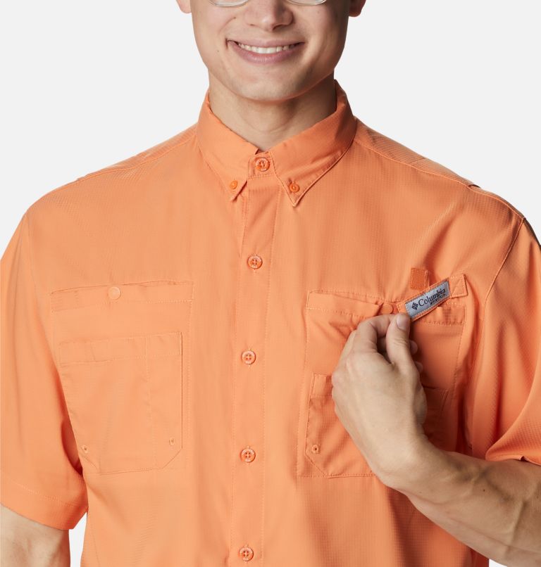 Men’s PFG Tamiami II Short Sleeve Shirt, Color: Orange Reef, image 4
