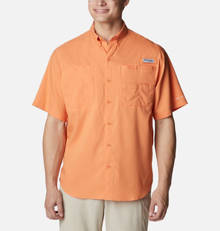 Men’s PFG Tamiami II Short Sleeve Shirt, Color: Orange Reef, image 1