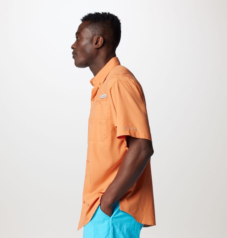 Thumbnail: Men’s PFG Tamiami II Short Sleeve Shirt, Color: Dusty Orange, image 4