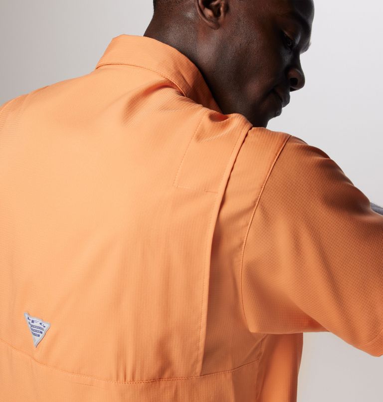 Thumbnail: Men’s PFG Tamiami II Short Sleeve Shirt, Color: Dusty Orange, image 6
