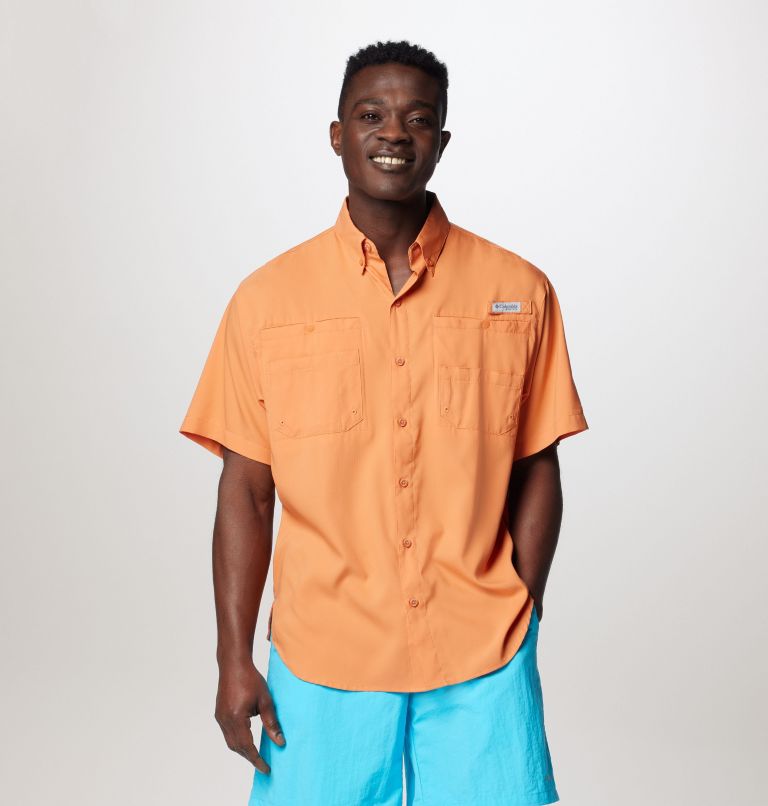 Thumbnail: Men’s PFG Tamiami II Short Sleeve Shirt, Color: Dusty Orange, image 1
