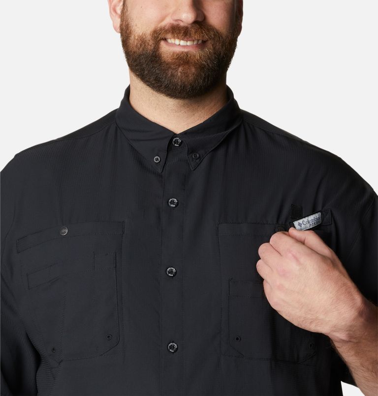 Thumbnail: Chemise à manches courtes PFG Tamiami II Homme - Tailles fortes, Color: Black, image 4