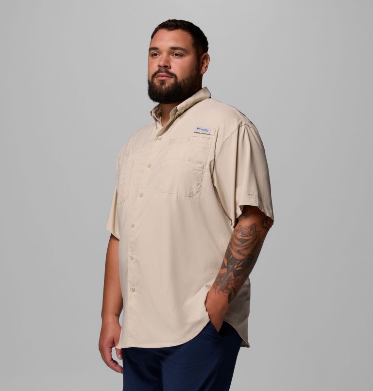 Men’s PFG Tamiami II Short Sleeve Shirt - Big, Color: Fossil, image 4