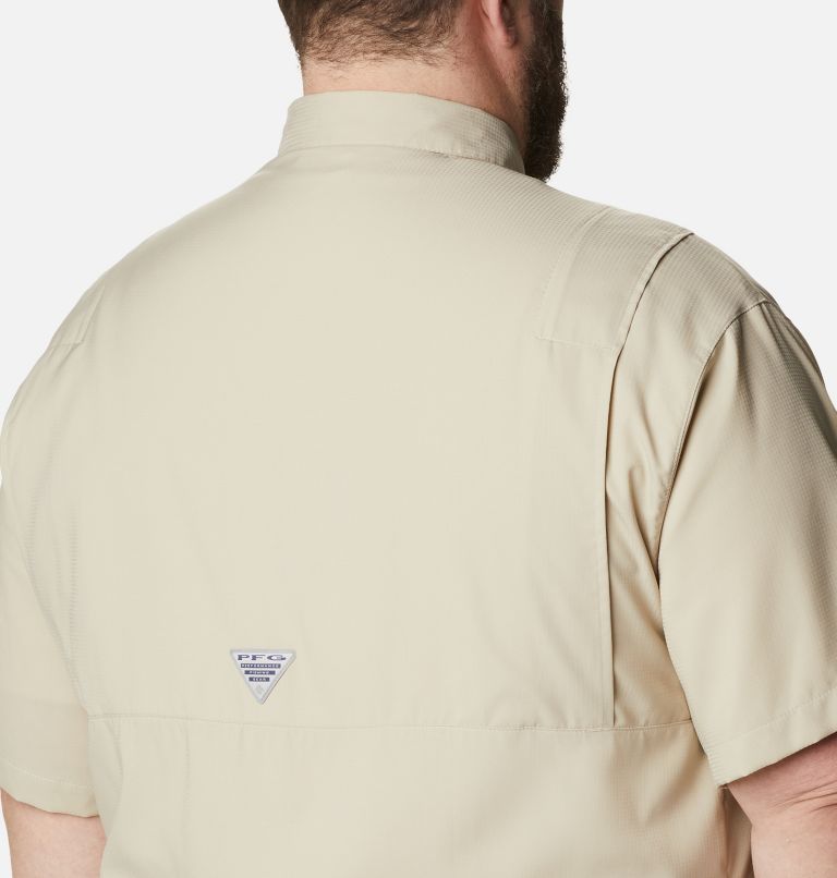Thumbnail: Men’s PFG Tamiami II Short Sleeve Shirt - Big, Color: Fossil, image 5