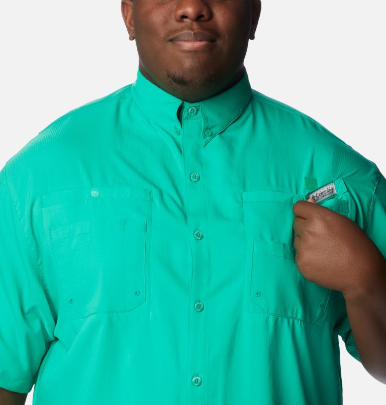 Thumbnail: Men’s PFG Tamiami II Short Sleeve Shirt - Big, Color: Circuit, image 4