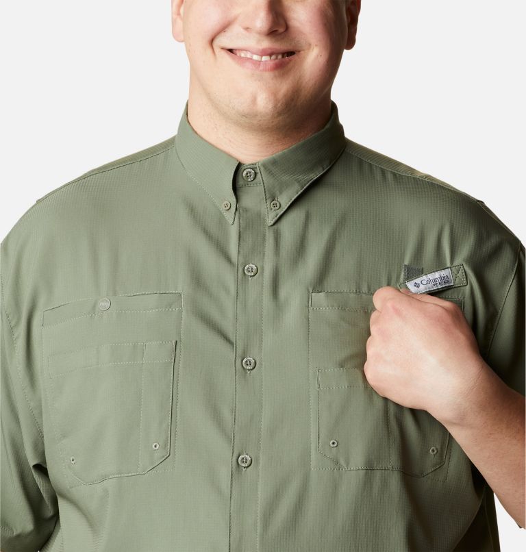 Thumbnail: Men’s PFG Tamiami II Short Sleeve Shirt - Big, Color: Cypress, image 4
