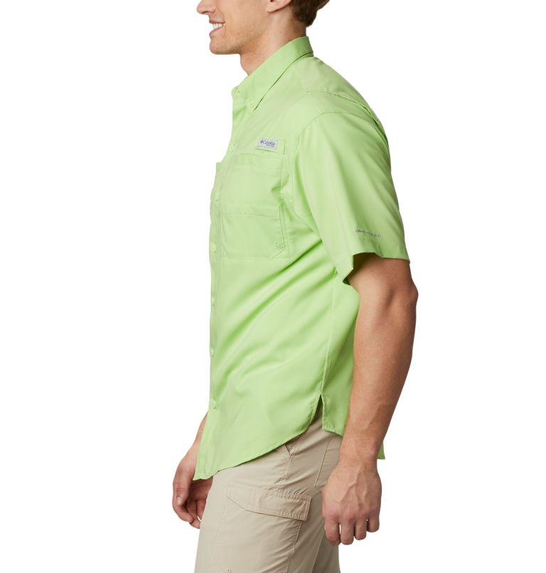 Men’s PFG Tamiami II Short Sleeve Shirt — Big, Color: Jade Lime, image 3
