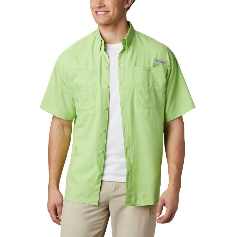 Men’s PFG Tamiami II Short Sleeve Shirt — Big, Color: Jade Lime, image 1