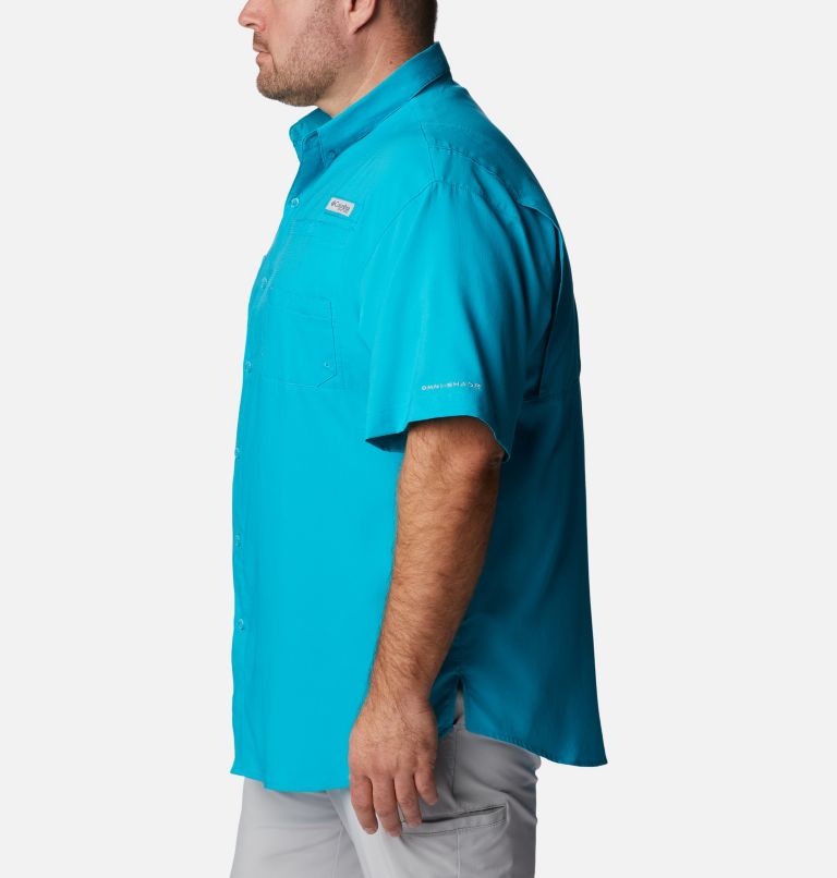 Thumbnail: Men’s PFG Tamiami II Short Sleeve Shirt - Big, Color: Ocean Teal, image 3