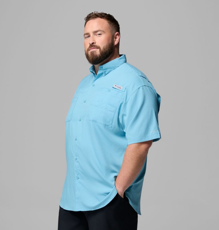 Men’s PFG Tamiami II Short Sleeve Shirt - Big, Color: Vintage Blue, image 4