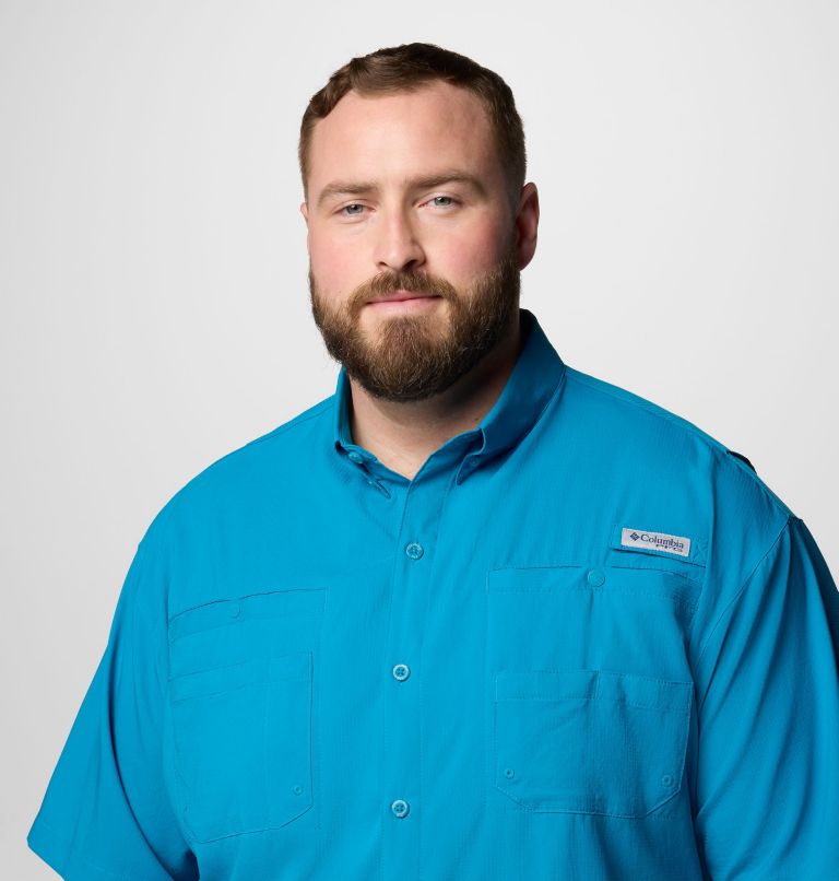 Men’s PFG Tamiami II Short Sleeve Shirt - Big, Color: Blue Echo, image 5