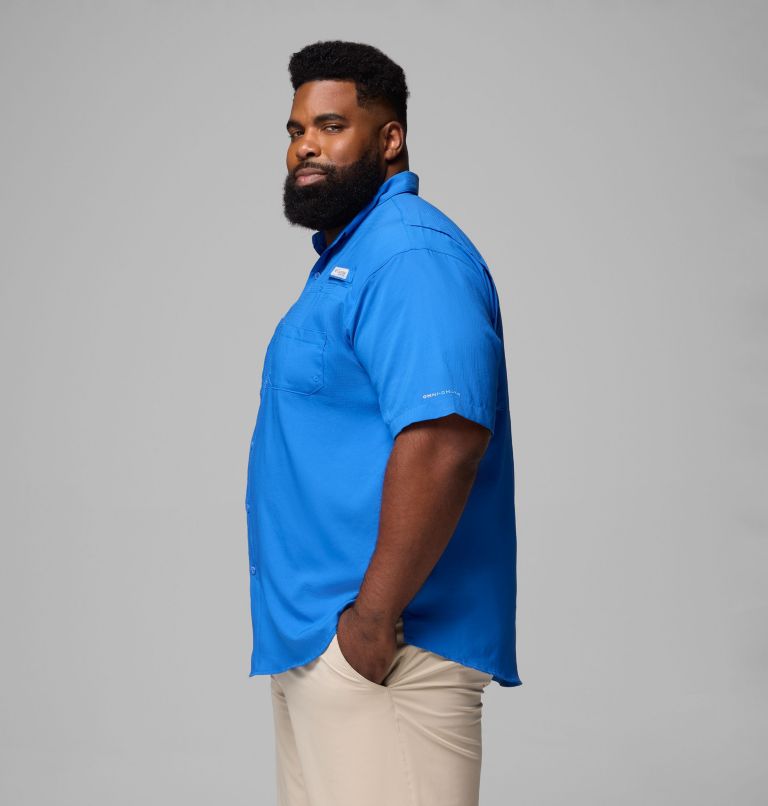Men’s PFG Tamiami II Short Sleeve Shirt - Big, Color: Vivid Blue, image 4